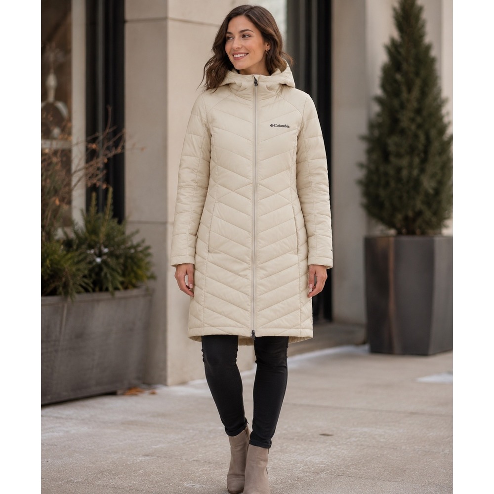 Columbia Joy Peak II Mid Jacket Omni-Heat Infinity Hooded Puffer Coat NWT XS
